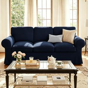 Ektorp 3 Seat Sofa Cover Slipcover Replacement Made for IKEA Ektorp 3 Seat Sofa Cover, Couch Cover Not Include The Sofa Body,Blue