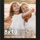 8x10 Picture Frame, Made of Real Glass and Wooden Frame, Horizontal and Vertical Display for Wall or Tabletop (Black, 1 Pack)