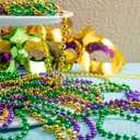 JOYIN 72 Pcs Mardi Gras Gold Green Purple Bead Necklaces, Multi Metallic Colors Necklace Set for Mardi Gras Party Favors Supplies, St. Patricks Day Costume Accessories Decorations