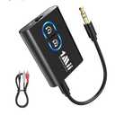 1Mii Bluetooth 5.3 Transmitter Receiver for TV to Wireless Headphones, Dual Link aptX Adaptive/Low Latency/HD Audio, Aux Bluetooth Audio Receiver Adapter for Home Stereo, Airplane, Boat, Gym