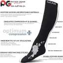 Physix Gear Compression Socks 20-30 mmHg - Men & Women - Running, Nurses, Shin Splints, Flight, Travel (Black, XXL)