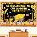 2 x Construction Bulletin Board Back to School Construction Theme Decorations