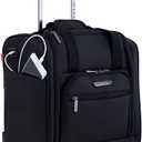 TPRC Smart Under Seat Carry-On Luggage with USB Charging Port, Black, Underseater 15-Inch