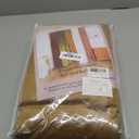 Timeper Gold Brown Pleat Back Tab Velvet Curtains W104 x L96 inches 1 Panel, Room Darkening Solid Home Decor Curtains for Bedroom Living Dining Room Thermal Insulated Luxury Super Soft Window Drapes