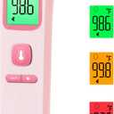 No-Touch Thermometer for Adults and Kids, Digital Accurate Baby Thermometer with Fever Alarm, 1 Second Fast Result, FSA HSA Eligible, Easy to use, 2 in 1 Mode (Pink)
