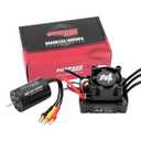 2435 Brushless Motor with 35A Waterproof ESC Combo Sensorless Motor and Electric Speed Controller for 1/14 1/16 1/18 RC Car Trucks (Black) (4300KV)