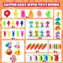 300 Pcs Easter Eggs with Toys inside,Easter Basket Stuffers,Fillers Easter Party Favors for Kids,Carnival Treasure Prizes Classroom Events,Egg Hunt 100 Pack,Stocking Stuffers Birthday Gifts