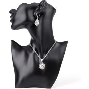 SOUJOY Jewelry Mannequin Display, Resin Display Stand Bust, Boutique Earring Holder Organizer for Show Jewelry, Necklace, Earrings, Rings