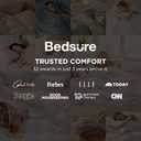 Bedsure Duvet Cover Queen Size with Fitted Sheet - 4 Pieces Prewashed Cotton-Like Polyester Extra Soft Bedding Set, Includes 1 Duvet Cover 90x90 Inches, 2 Pillow Shams, 1 Fitted Sheet, Light Grey