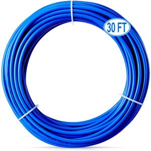 30FT 1/4 Inch O.D.RO Water Tubing,NSF Certified Pipe for RO(Reverse Osmosis) Water Purifier Filter System,BPA free Flexible Plastic Hose(Blue)