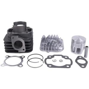 WQSING 70cc 47mm Engine Piston Cylinder Head Top End Kit Compatible with JOG/MinarelliI/Yamaha CLONE Motors