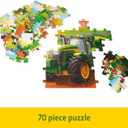 TOMY John Deere Farm Kids Puzzle - Kids and Toddler Puzzle with Large Durable Pieces - Toddler Learning Toys for Early Childhood Development - Kids Puzzles - 70 Piece - Puzzle for Kids Ages 4 and Up