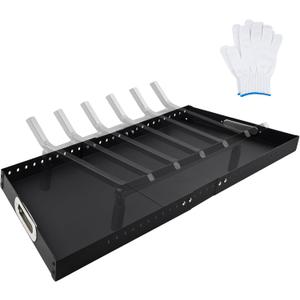 3 Piece Fireplace Tray Ash Pan,Adjustable Fireplace Tray for Up to 38" Fireplace Grates,Expandable Fireplace Ash Pan for Ash Collection,Large Trapezoid Stainless Steel,Fireplace Removable Ash Tray (Black)