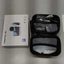 PQRQP 3 in 1 Microphone for iPhone/Android/Camera, Wireless Microphones, 328ft Transmission, 18H Battery Life, Mini Microphone for Record Interview, Vlogs, Tiktok (Ebony Black)