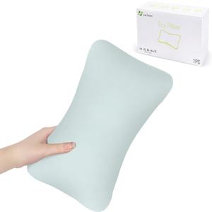 vocheer Small Pillows for Sleeping, 11"x7" Mini Pillow for Travel, Tiny Pillow for Neck, Lumbar, Knee, Wrist, Pets, Cotton Small Back Pillows for Travel, Bed, Office, Machine Washable, Sage-1pc