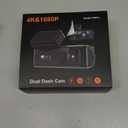 4K Dash Cam Front Rear:Dual Dash Camera for Car, 5GHz/2.4GHz Wi-Fi GPS Dashcam with Loop Recording 24H Parking Monitor Night Vision G-Sensor 170° View Angle APP Control and 64GB Card Gift