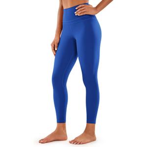 CRZ YOGA Naked Feeling Workout Leggings 25'' - High Waist Yoga Training Tight Womens Pants (X-Small, Waves Blue)