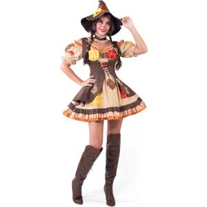Spooktacular Creations Halloween Scarecrow Costume Women, Sassy Scarecrow Dress, Halloween Costumes for Women Adult 2025 (Small)