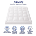 Elemuse Queen Size Extra Thick Fusion Goose Down Feather Filled Mattress Topper, Plush Fluffy Double Layer Pillowtop Mattress Pad Cover, Soft Featherbed With 8-21 inch Deep Pocket