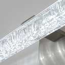 Brushed Nickel Vanity Lights for Bathroom, 24 Inch Modern LED Bathroom Light Fixtures Over Mirror with Iceberg Pattern Acrylic, 5500K Daylight Wall Sconce for Mirror Cabinet and Makeup Sink
