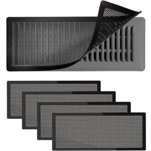 4-Pack Magnetic Vent Covers 7x13 Inch - Universal Fit for Floor, Wall & Ceiling Registers (7"-8" Wide x 13"-15" Long) | High Airflow Mesh Design | Tool-Free Easy Installation