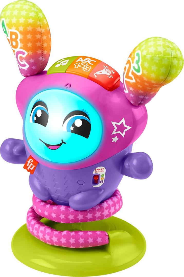 Fisher-Price Baby & Toddler Learning Toy DJ Bouncin Star with Music Lights & Bouncing Action for Ages 6+ Months
