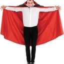 Fun Shack Adult Vampire Cape Women Red And Black Cape Adult Halloween Costumes For Women Mens Unisex Cloak Accessories (One Size)