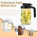 FyndraX Wide Mouth Mason Jars Pour Spout Lids, Wide Mouth Mason Jars Pitcher Flip Cap Airtight Handle Lid, Leak Proof Seal Cover, Pack of 4