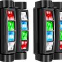 BETOPPER Moving Head DJ Lights, Stage Lights for Parties, RGBW 8x3W LED Spider Lights, Sound Activated & DMX-512 for Party, Pub, Wedding Event, Club, Carnival Festival, Disco Stage Lighting (2 Packs)