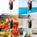 Meilen Luggage Weight Scale, 110LB/50KG Digital Fishing Scale with Portable Hanging, Suitcase Baggage Scale with Hook, Type-C Charging, LED Screen, Black (1)