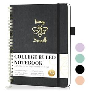 Spiral Journal Notebook for Women with 140 Pages, A5 Lined Cute Notebook, College Ruled Lined Journal for Writing, Note Taking, Work and Office School Supplies (Peachpuff)