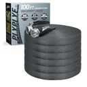 100ft Non-Expanding Garden Hose – Ultra-Light, Kink-Free, High-Pressure, Abrasion-Resistant, Durable, All-Weather, Eco-Friendly, Black&Gray