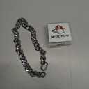19MM Light Metal Thick Cuban Link Chain for Dogs, 18'' Silver Dog Chain Collar for Small Medium Dogs
