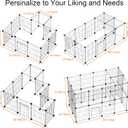 HOMIDEC Pet Playpen,Small Animals Cage DIY Wire Portable Yard Fence with Door for Indoor/Outdoor Use,Puppies,Kitties,Bunny,Turtle 48" x 24" x 16"