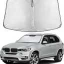 EcoNour Windshield Sunshade Compatible for BMW X5 2019-2024 2025 2026, Sun Visor for Front Windshield & Window Sun Shade Cover, UV Heat Blocker & Protector, Car Accessories