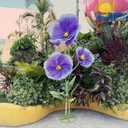 Large Giant Artificial Flowers Decoration - Huge Flower Wedding Indoor Outdoor Decor, 3 Pcs Realistic Faux Flowers for Home, Office, Living Room, Hallway Birthday Party Garden Decortive-Purple