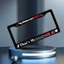 My Windows aren't Dirty That's My Dogs Nose Art License Plate Frame Funny License Plate Frames Personalise Stainless Steel Design Compatible with Standard License Plate Holder for USA and Canada