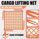 YATOINTO Cargo Lifting Net 6.56'x6.56', Lifting Net Straps for Hoist 4500lbs Load Capacity, Nylon Sling Hoisting Net 15CM Square Hole for Construction Rigging Moving Towing Hoisting Unloading