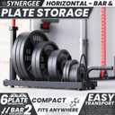 Synergee Horizontal Plate Rack – 350 lb Capacity with Bar Holders