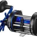 Piscifun Chaos XS Baitcasting Fishing Reel, Reinforced Metal Body Round Baitcaster Reel, Smooth Powerful Saltwater Inshore Surf Trolling Reel, Conventional Reel for Catfish, Musky, Bass, Pike