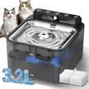 Wireless Cat Water Fountain Battery Operated,Water Fountains for Cats Indoor,108oz/3.2L Motion Sensor Pet Water Fountain,BPA-Free(3 Filters)