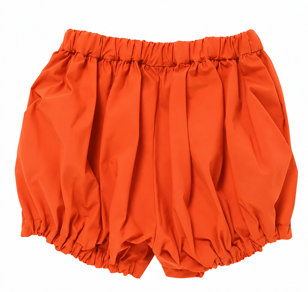 Ruffle Tiered Bloomer Mini Shorts Cute Coquette Low Waist Layered Frilly Booty Shorts Pettipants Boyshorts, Medium Orange
