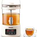 Kawu 7-in-1 Electric Kettle, 2.5L Glass Water Boiler with infuser, 800W Electric Water Kettle Hot Water Dispenser, Temperature Control, Tea Maker Machine Water Warmer for Home Office Kitchen
