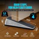 RIZZZ Heavy Duty Door Stoppers  4 Pack Zinc Alloy Door Stop Wedges with Non-Slip Rubber | Strong Metal Door Stop for Bottom of Heavy Doors