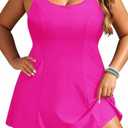 Plus Size Swim Dress - One Piece Swimsuit for Women Tummy Control Bathing Suit Modest Skirted Swimwear 2025 22W