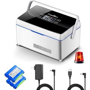 Upgraded version Insulin Cooler Case portable Diabetic cooler Box Mini Drug Refrigerator Keeping Cooling 2-8 with handle, alarm & USB Chargerable1 layer Celsius temperature