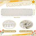 Tegeme Brown and White Ruffle Table Runner 100% Cotton Table Runner for Home Dinner Birthday Party Decoration Baby Shower Dining Room Kitchen Decor (13"x72",Wide Stripes)