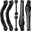 Rear Upper Lateral & Lower Control Arms & Rear Lower Rearward Lateral Toe Arms Suspension Kit Replacement for 2007-2017 Jeep Compass Patriot Dodge Caliber - 6 PCS Set