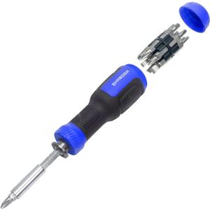 SHARDEN Multibit Screwdriver 13-in-1 Screw Driver Set Adjustable Extension Screwdriver Multitool All in One with Torx Security, Flat Head, Phillips, Hex, Square and 1/4 Nut Driver