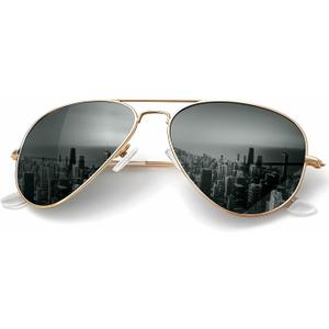 KALIYADI Classic Aviator Sunglasses for Men Women Driving Sun glasses Polarized Lens UV Blocking (Pack of 1) Blackish Green, 62 Millimeters